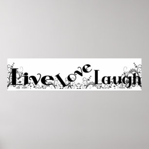 LiveLiebe-Lachen-Wand-Plakat-Wandfahnenart Poster