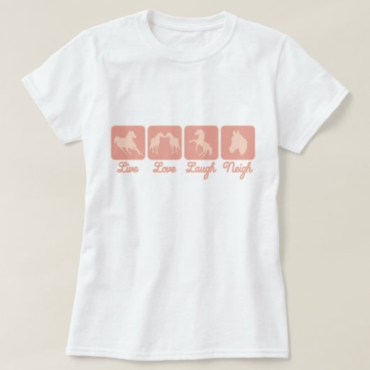 LiveLiebe-Lachen-Wiehern T-Shirt (Design vorne)