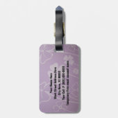 LiveLiebe-Lachengepäck etikettiert Lavendel-Blumen Gepäckanhänger (Rückseite vertikal)