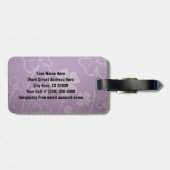 LiveLiebe-Lachengepäck etikettiert Lavendel-Blumen Gepäckanhänger (Rückseite horizontal)