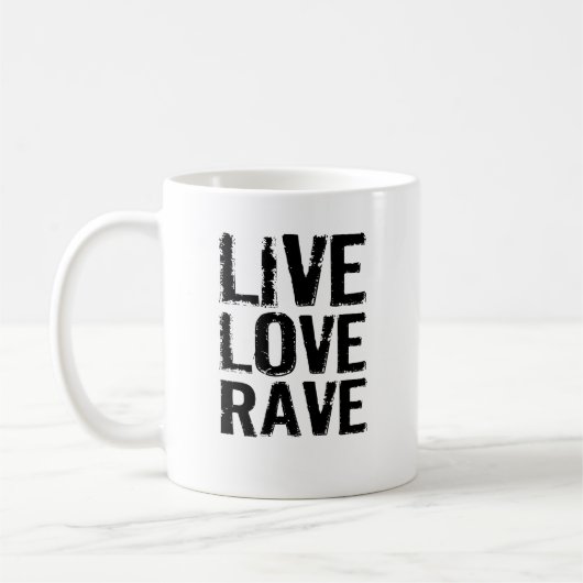 LiveLiebe-Rave Kaffeetasse (Links)