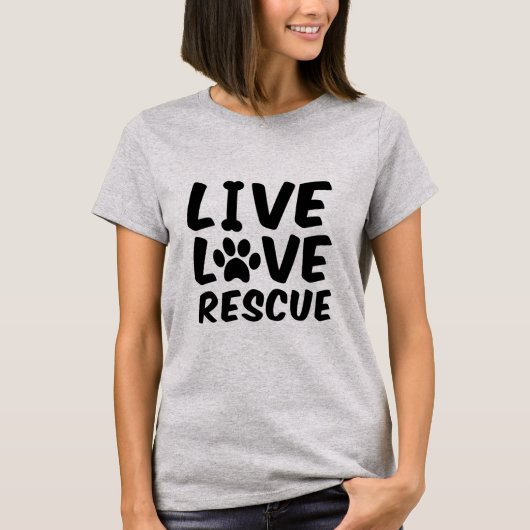 LiveLiebe-Rettungs-Hund T-Shirt (Vorderseite)