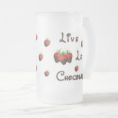 LiveLiebe-Schokolade Mattglas Bierglas (VorderseiteRechts)