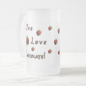 LiveLiebe-Schokolade Mattglas Bierglas (Vorderseite Links)