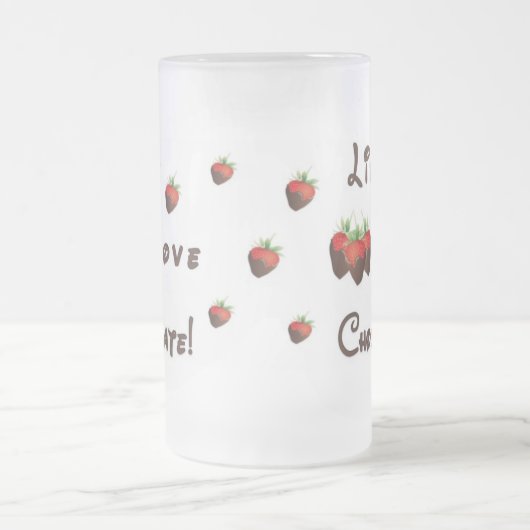 LiveLiebe-Schokolade Mattglas Bierglas (Mittel)