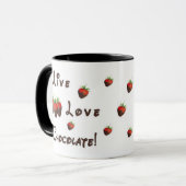 LiveLiebe-Schokolade Tasse (Vorderseite Links)