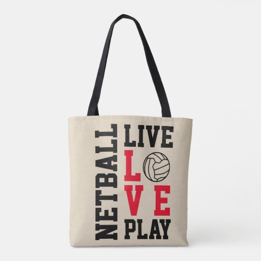 LiveLiebe-Spielnetball-Zitat Tasche (Rückseite)