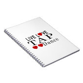 LIVELiebe STECHEN TANZ-TANZ AN Notizblock (Rechte Seite)