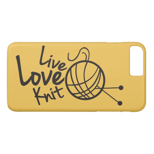 LiveLiebe-Strick strickendes | Case-Mate iPhone Hülle (Rückseite (Horizontal))