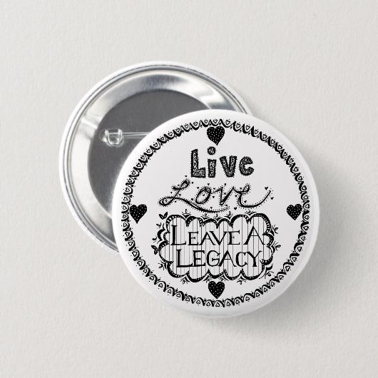 LiveLiebe verlassen einen Vermächtnis-Knopf Button (Vorne & Hinten)