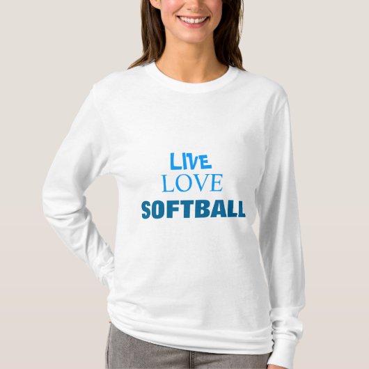 LiveLiebeSoftball HOODIE T-Shirt (Vorderseite)