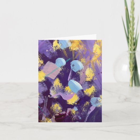 Lively purple, blue, and yellow abstract art (Vorderseite)
