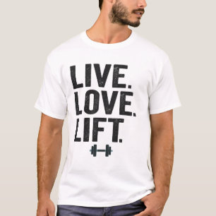 Livemusik Liebe Hübsche Fitness Liftgymnastik T-Shirt