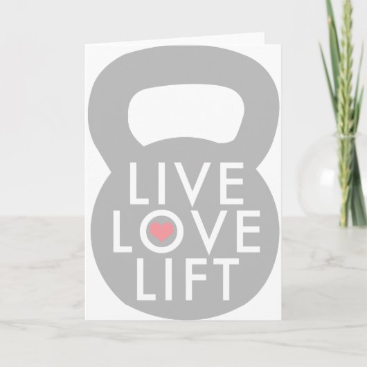 Livemusik Liebe Kettlebell Karte (Vorderseite)