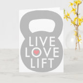 Livemusik Liebe Kettlebell Karte (Gelbe Blume)