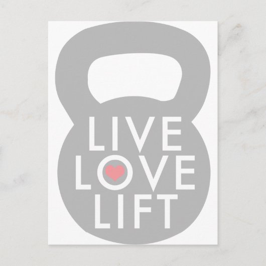 Livemusik Liebe Kettlebell Postkarte (Vorderseite)