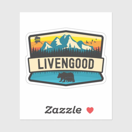 Livengood, Alaska Aufkleber (Blatt)