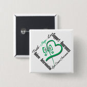 Liver Cancer Faith Hope Liebe Butterfly Button (Vorne & Hinten)
