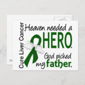 Liver Cancer Heaven Needed a Hero Father Postkarte (Vorne/Hinten)