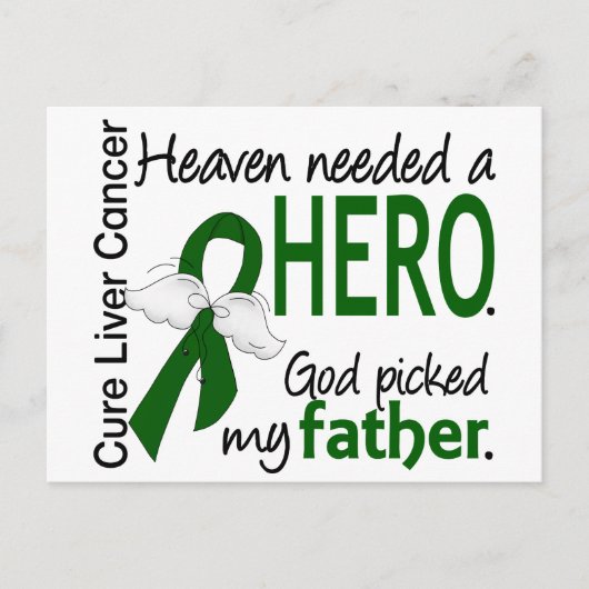 Liver Cancer Heaven Needed a Hero Father Postkarte (Vorderseite)