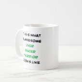 liver cancer warrior, awesome kaffeetasse (Vorderseite Links)