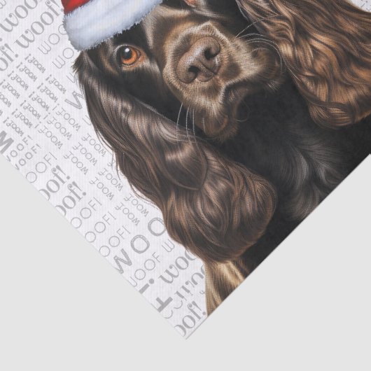 Liver Cocker Spaniel Hund Festlicher Weihnachtsurl Seidenpapier (Ausschnitt)