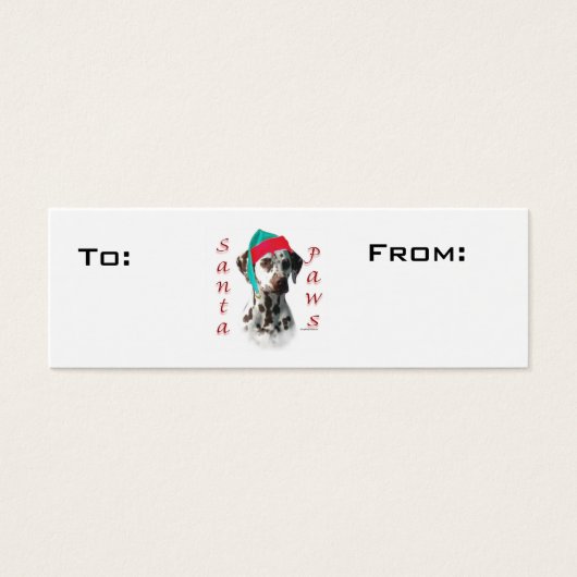 Liver Dalmatiner Paws Gift Tags (Vorderseite)