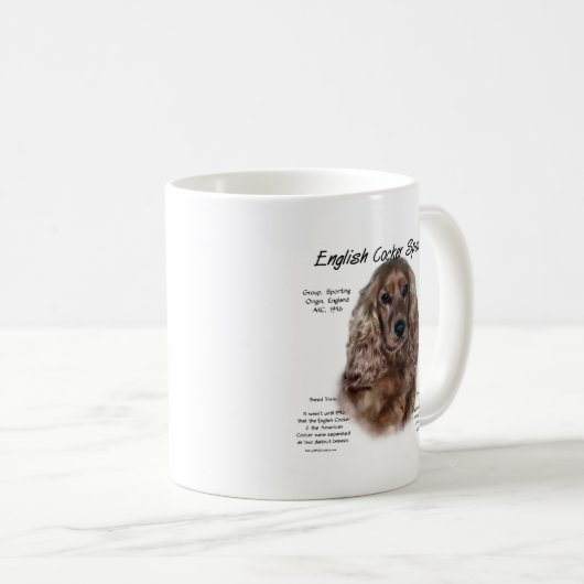 Liver English Cocker Spanische Geschichte Kaffeetasse (VorderseiteRechts)