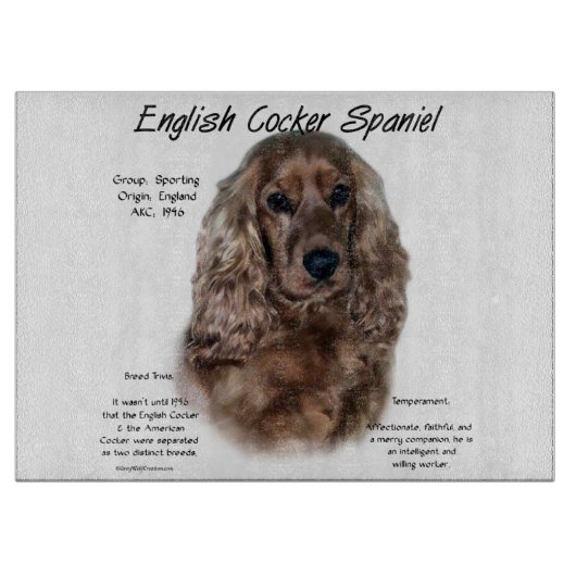 Liver English Cocker Spanische Geschichte Schneidebrett (Vorderseite)