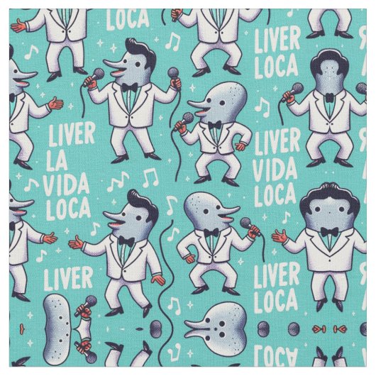 Liver La Vida Loca Stoff (Nahaufnahme)