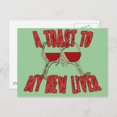 Liver Transplantation erhalten gut Geschenke Postkarte (Vorne/Hinten)