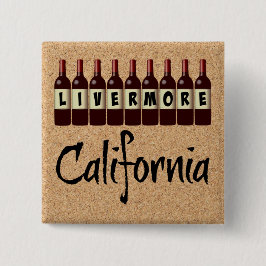 Livermore California Rote Weinflaschen Verkostung Button