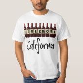 Livermore California Rote Weinflaschen Verkostung T-Shirt (Vorderseite)