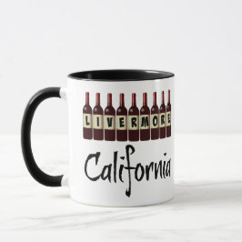Livermore California Rote Weinflaschen Verkostung Tasse