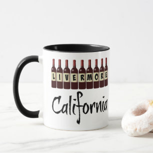 Livermore California Rote Weinflaschen Verkostung  Tasse