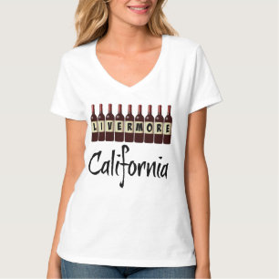 Livermore California Rotwein-Flaschen Verkostung S T-Shirt