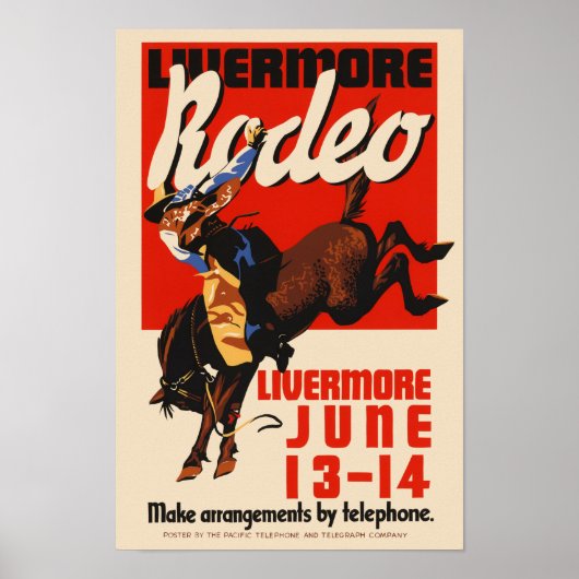 Livermore Rodeo USA Vintage Poster 1933 (Vorne)