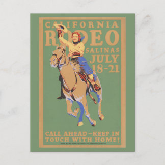 Livermore Rodeo USA Vintage Poster 1933 Postkarte