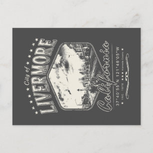 LIVERMORE STADT - ALAMEDA KALIFORNIEN VINTAG POSTKARTE