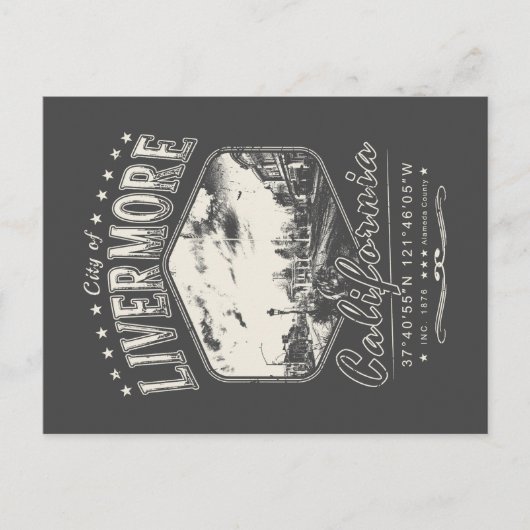 LIVERMORE STADT - ALAMEDA KALIFORNIEN VINTAG POSTKARTE (Vorderseite)
