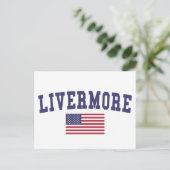 Livermore US-Flagge Postkarte (Stehend Vorderseite)