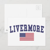 Livermore US-Flagge Postkarte (Vorne/Hinten)