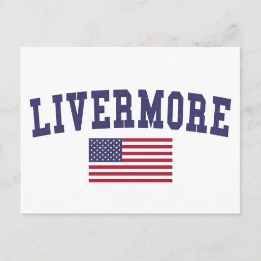 Livermore US-Flagge Postkarte (Vorderseite)