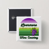 Livermore Wine Country Purple Green Stripes Grapes Button (Vorne & Hinten)