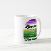 Livermore Wine Country Purple Green Stripes Grapes Kaffeetasse (VorderseiteRechts)