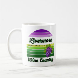 Livermore Wine Country Purple Green Stripes Grapes Kaffeetasse