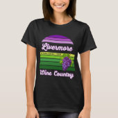 Livermore Wine Country Purple Green Stripes Grapes T-Shirt (Vorderseite)