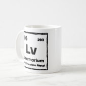 Livermorium (Lv) - Periodensystem der Elemente Kaffeetasse (Vorderseite Links)