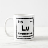Livermorium (Lv) - Periodensystem der Elemente Kaffeetasse (Links)