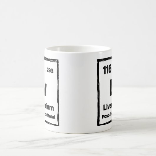 Livermorium (Lv) - Periodic Table of The Elements Kaffeetasse (Mittel)